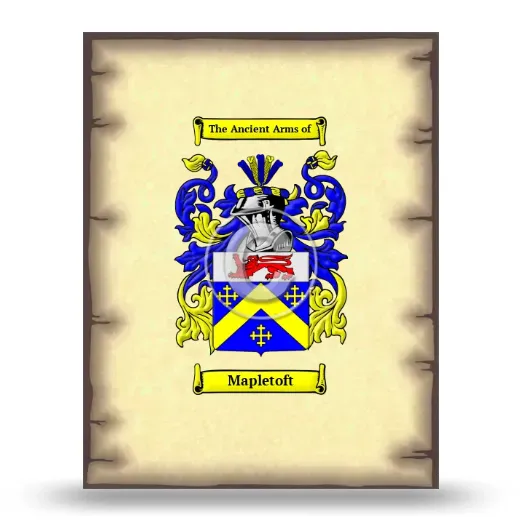 Mapletoft Coat of Arms Print