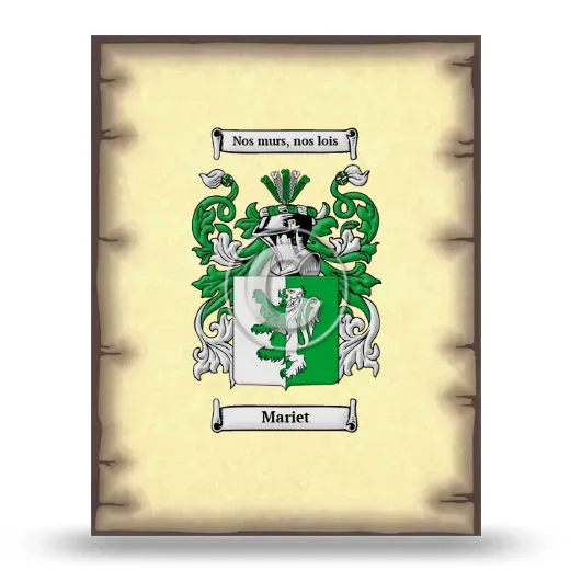 Mariet Coat of Arms Print