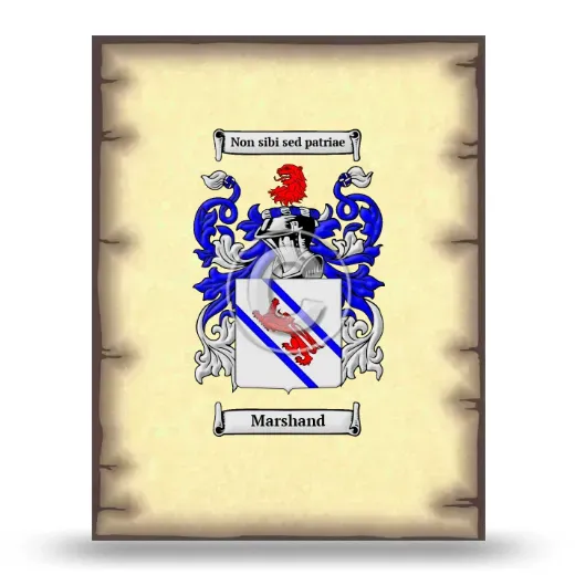 Marshand Coat of Arms Print