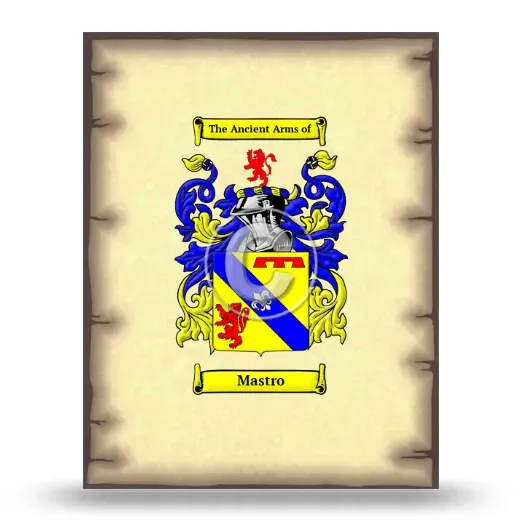 Mastro Coat of Arms Print