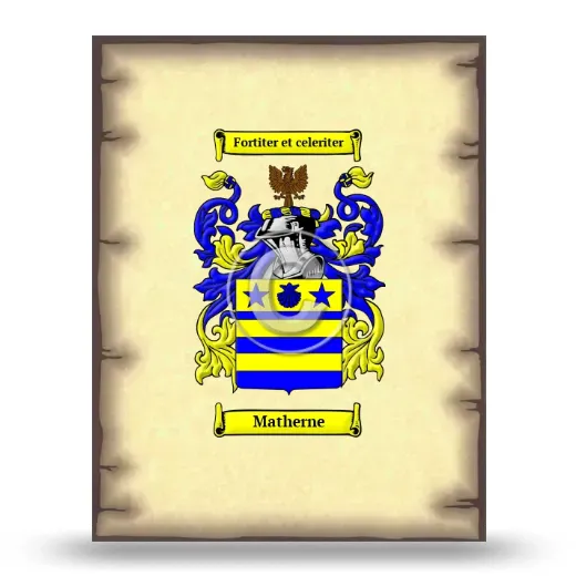 Matherne Coat of Arms Print