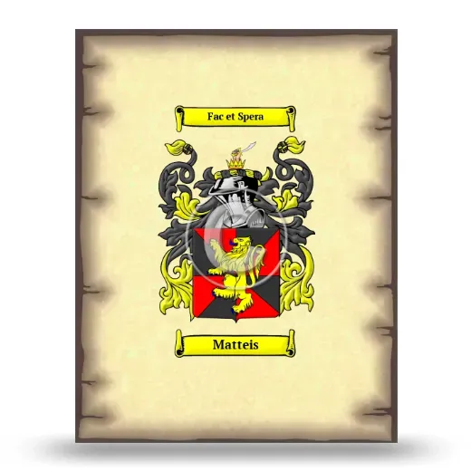 Matteis Coat of Arms Print