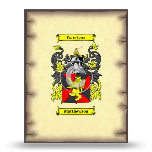 Matthewson Coat of Arms Print