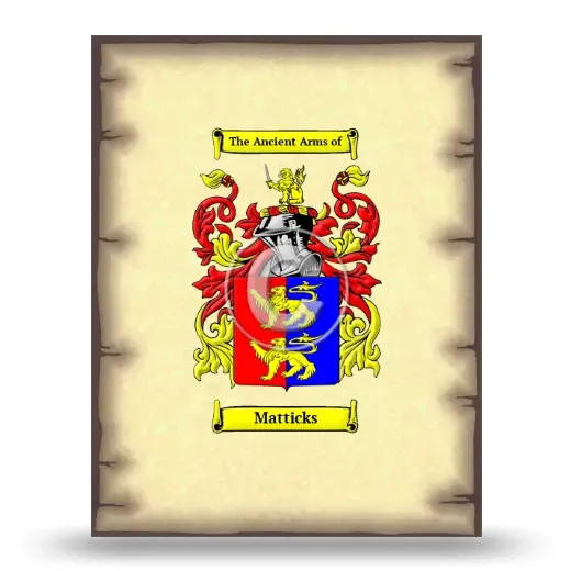 Matticks Coat of Arms Print