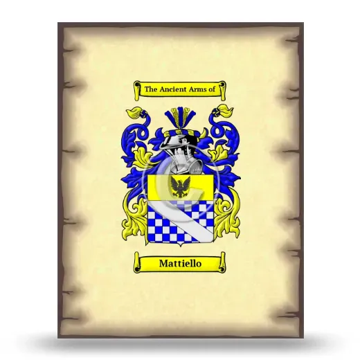Mattiello Coat of Arms Print