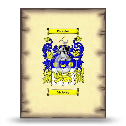 McAvey Coat of Arms Print
