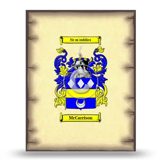 McCarrison Coat of Arms Print