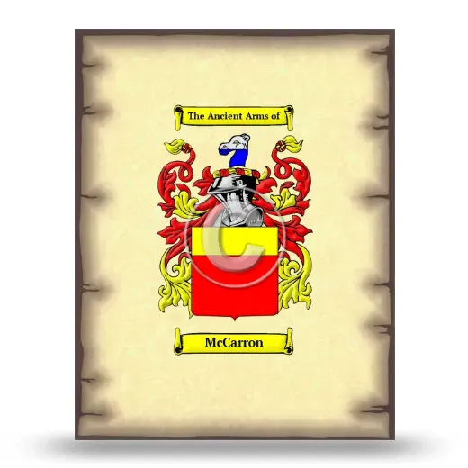 McCarron Coat of Arms Print