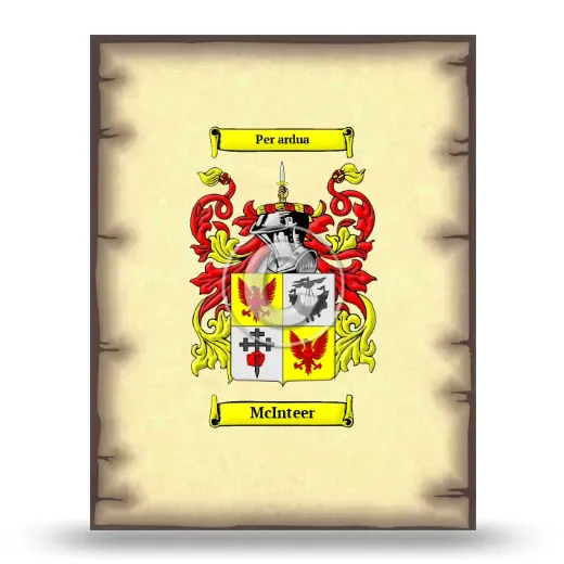 McInteer Coat of Arms Print