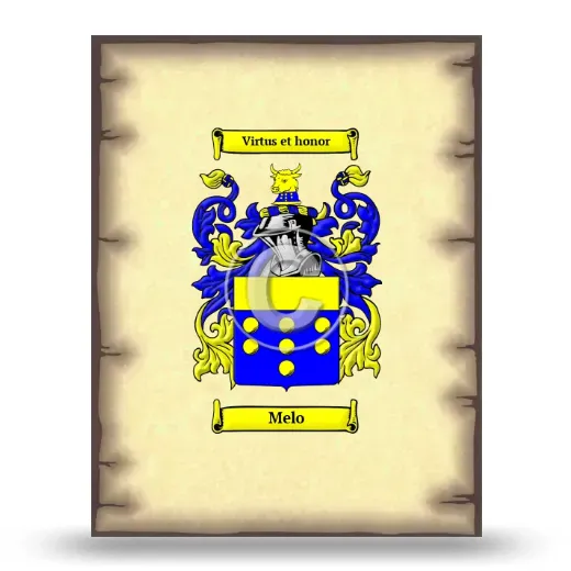 Melo Coat of Arms Print