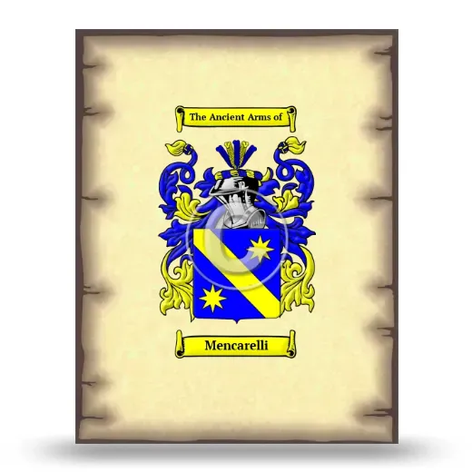 Mencarelli Coat of Arms Print