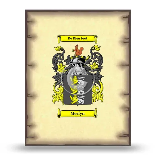 Merfyn Coat of Arms Print