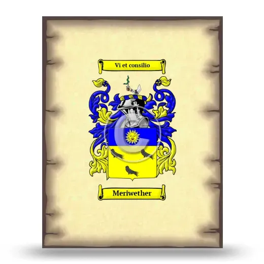 Meriwether Coat of Arms Print