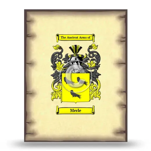 Merle Coat of Arms Print