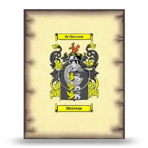 Mervene Coat of Arms Print