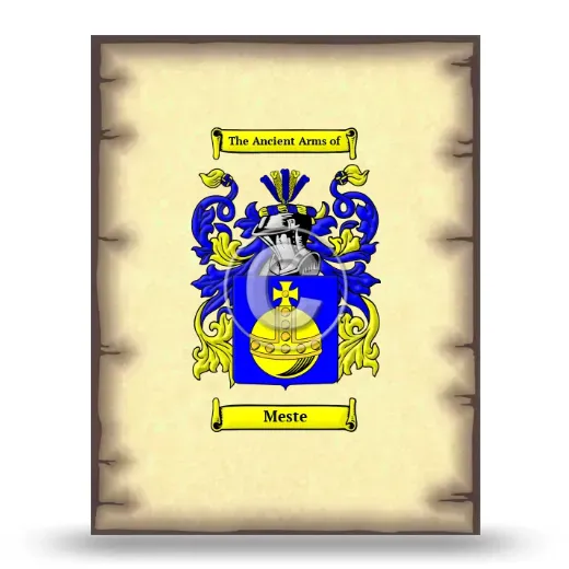 Meste Coat of Arms Print