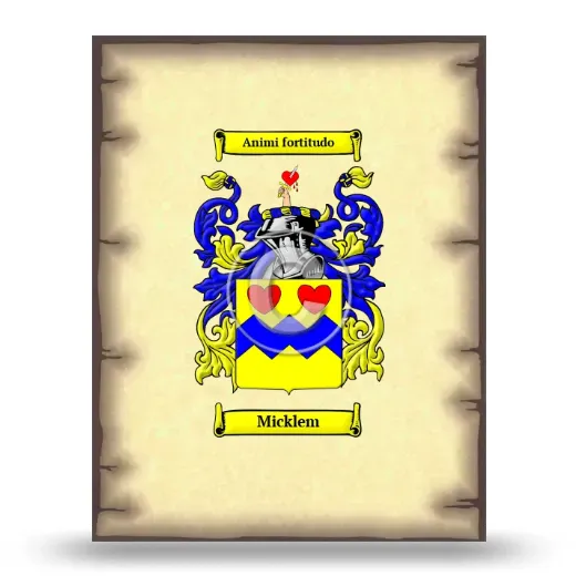 Micklem Coat of Arms Print