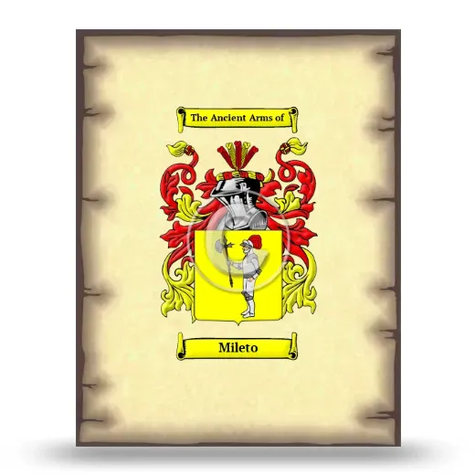Mileto Coat of Arms Print