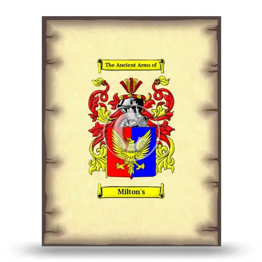Milton's Coat of Arms Print