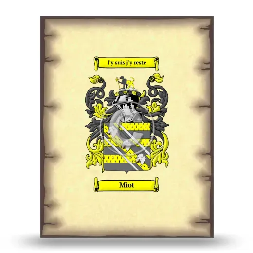 Miot Coat of Arms Print