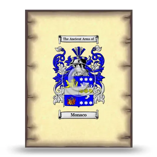 Monaco Coat of Arms Print