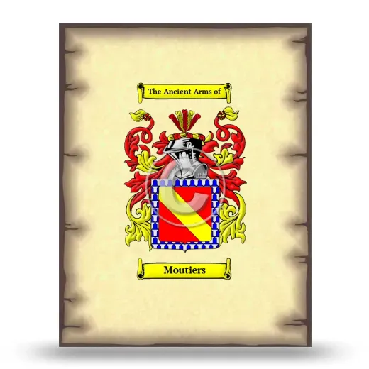 Moutiers Coat of Arms Print
