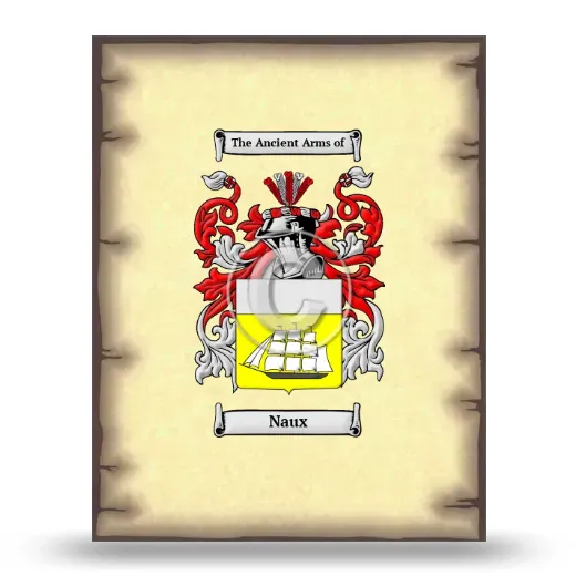 Naux Coat of Arms Print