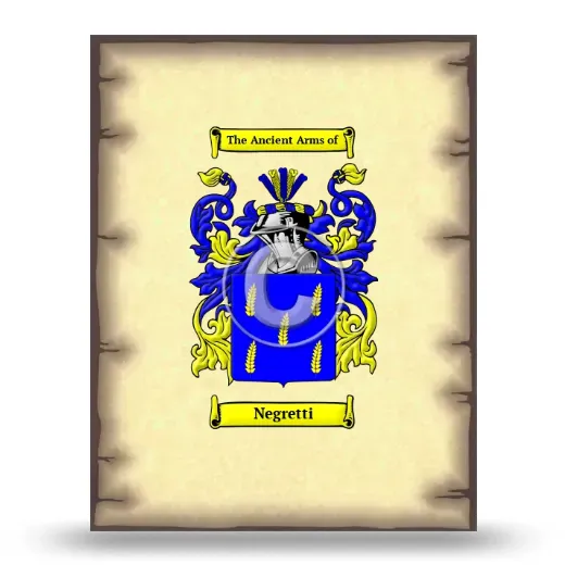Negretti Coat of Arms Print