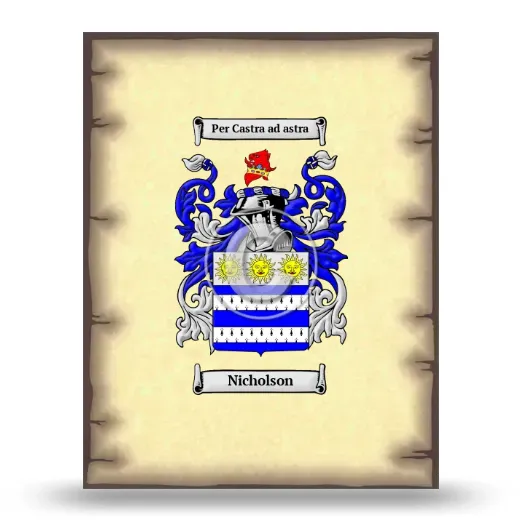 Nicholson Coat of Arms Print