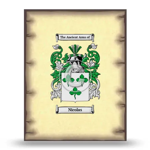 Nicolas Coat of Arms Print