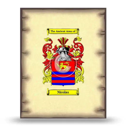 Nicolas Coat of Arms Print