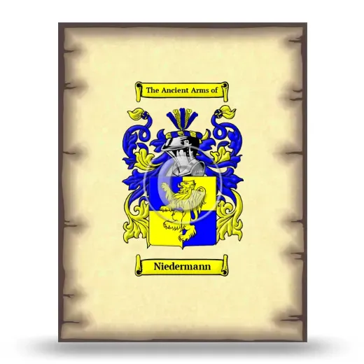 Niedermann Coat of Arms Print