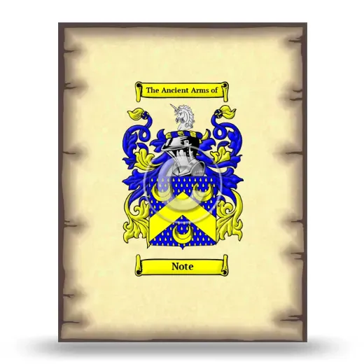 Note Coat of Arms Print