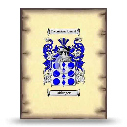 Oblinger Coat of Arms Print