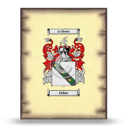 Ocker Coat of Arms Print