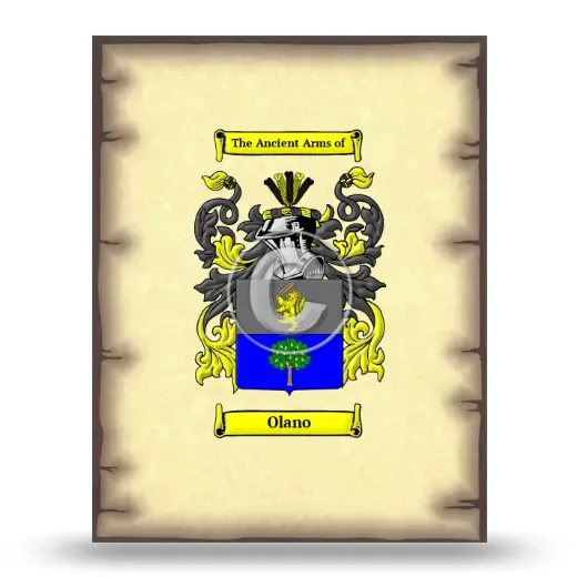 Olano Coat of Arms Print
