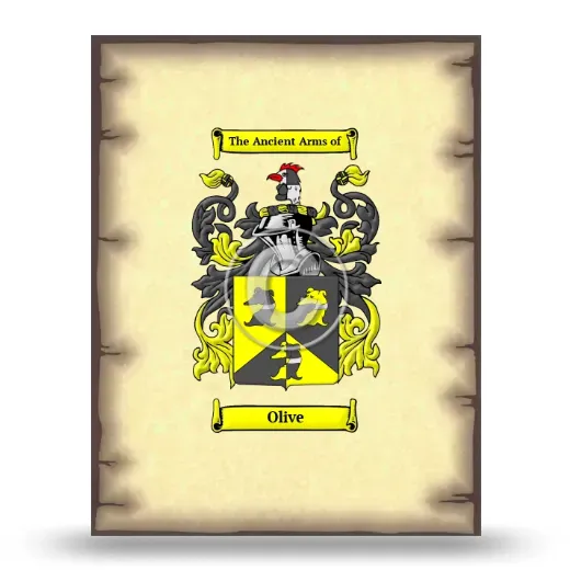 Olive Coat of Arms Print