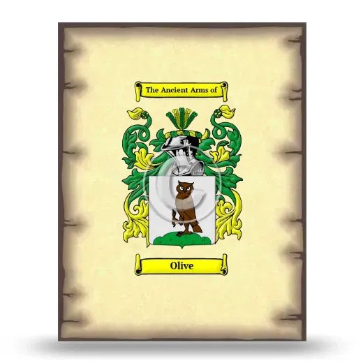 Olive Coat of Arms Print