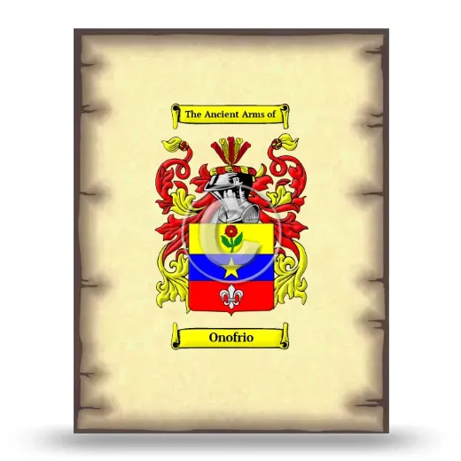 Onofrio Coat of Arms Print