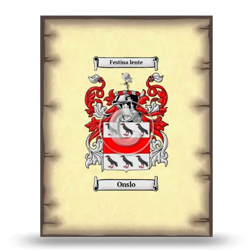 Onslo Coat of Arms Print