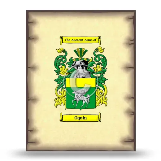 Oquin Coat of Arms Print