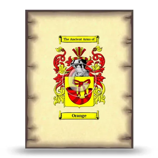 Orange Coat of Arms Print