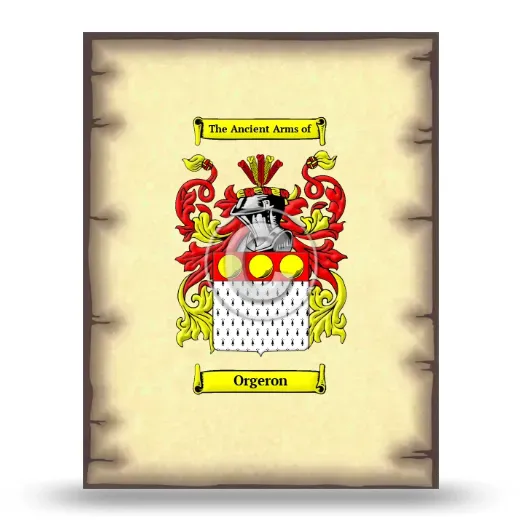 Orgeron Coat of Arms Print