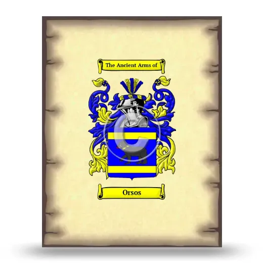 Orsos Coat of Arms Print