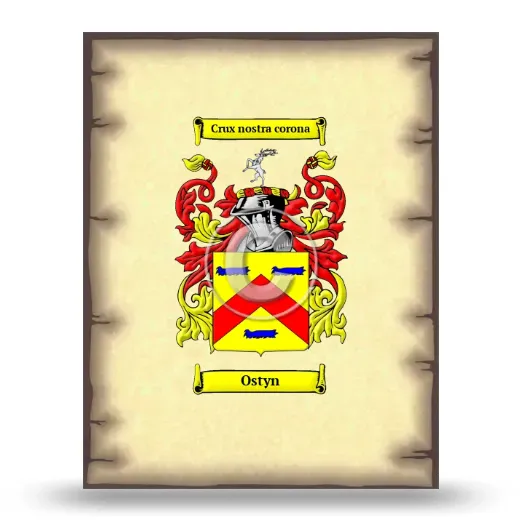 Ostyn Coat of Arms Print