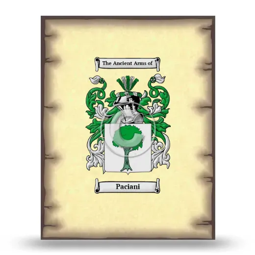 Paciani Coat of Arms Print