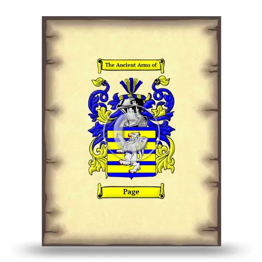 Page Coat of Arms Print