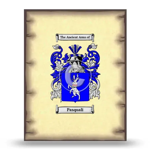 Pasquali Coat of Arms Print