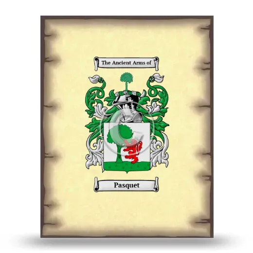 Pasquet Coat of Arms Print