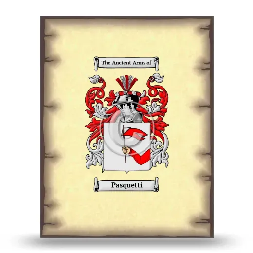 Pasquetti Coat of Arms Print
